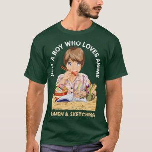 Camiseta Otaku Ramen Sketching Anime