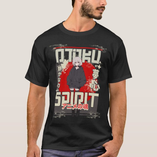 Camiseta Otaku Spirit Anime Aesthetic Design (Anverso)