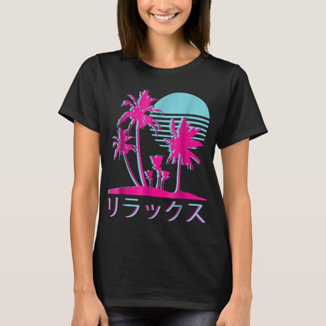 Camiseta Otaku Tee estético de vaporwave retro de los años  (Anverso)