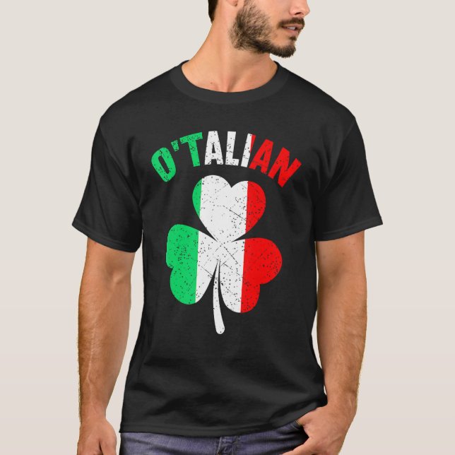 Camiseta O'talian Funny Italian Irish Relationship St Patri (Anverso)