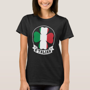 Camiseta O'Talian Saint Patrick con bandera irlandesa e ita