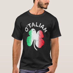 Camiseta O'talian St Patrick Shamrock Bandera de Italia