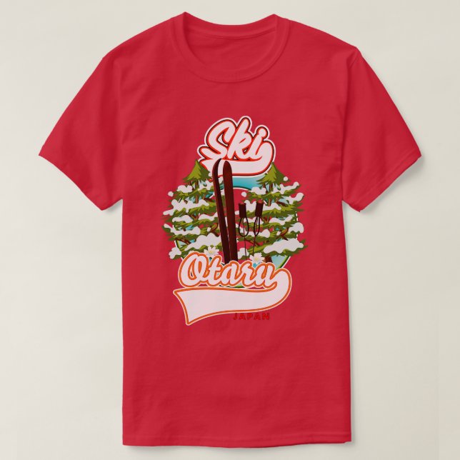 Camiseta Otaru Japón vintage ski (Diseño del anverso)