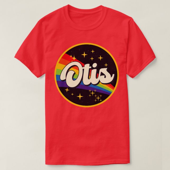 Camiseta Otis Arcoiris En Estilo Vintage Espacial (Diseño del anverso)