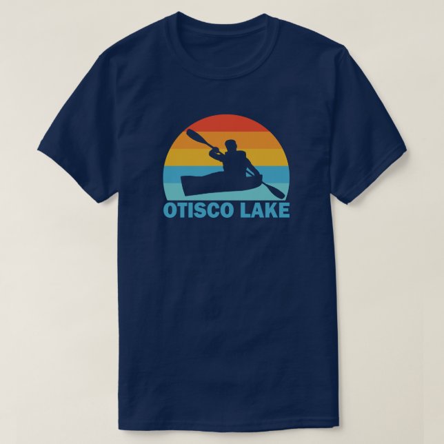 Camiseta Otisco Lake New York Kayak (Diseño del anverso)