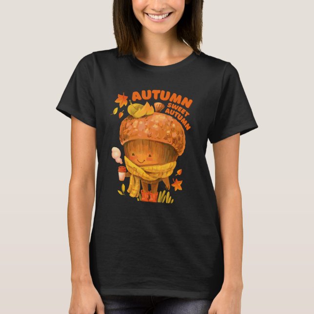 Camiseta Otoño Acorn Figurine acogedor de otoño (Anverso)