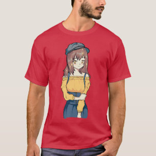 Camiseta Otoño Anime Otaku Chica Estética Cultura de Japón 