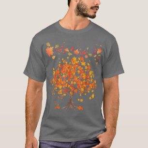 Camiseta Otoño Árbol deja bosque natural otoño65