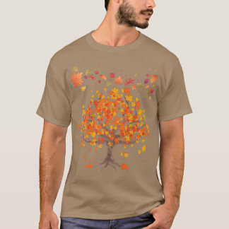 Camiseta Otoño Árbol deja bosque natural otoño premium64