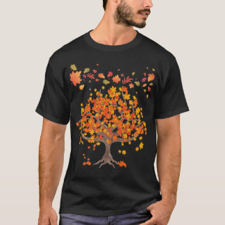 Camiseta Otoño Árbol deja caer el bosque natural