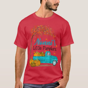 Camiseta Otoño Árbol no nis Pequeñas calabazas Camión Azul