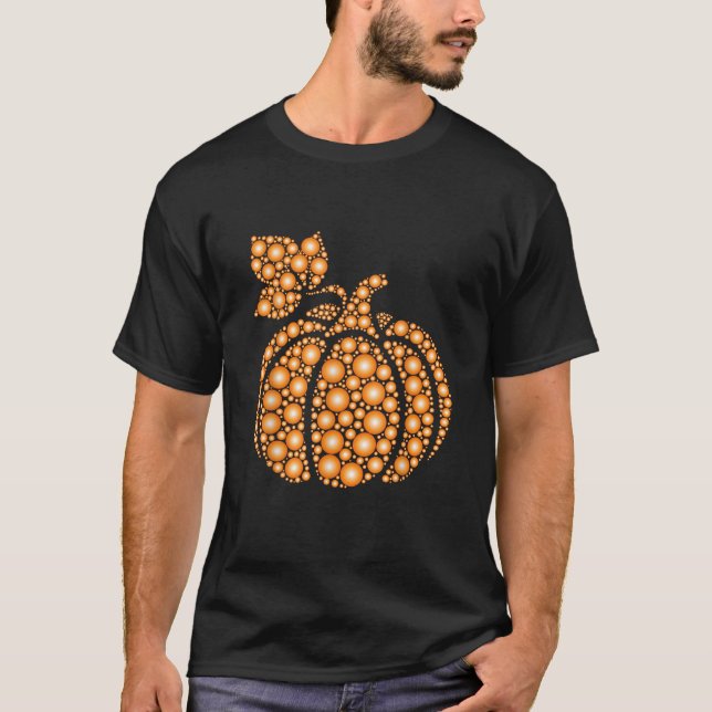 Camiseta Otoño Aureate Otoño Polka Dot Pumpkin Internaciona (Anverso)