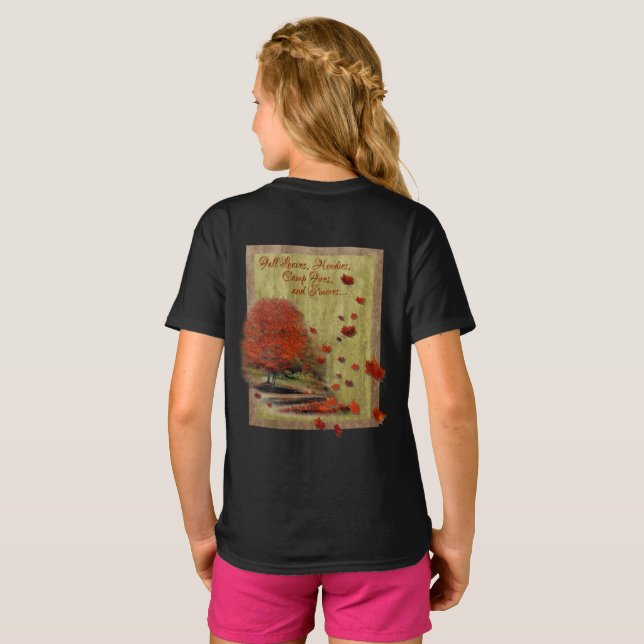 Camiseta Otoño Cae Sale Del Paisaje (Reverso completo)
