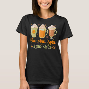 Camiseta Otoño Caída Graciosa Calabaza Spice Little Sister