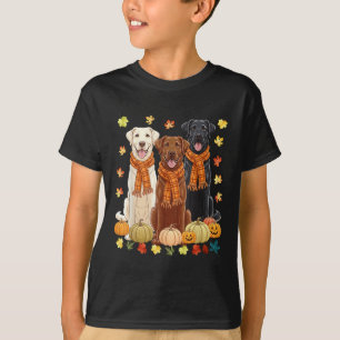 Camiseta Otoño Calabaza Labrador Retriever Día de Acción de