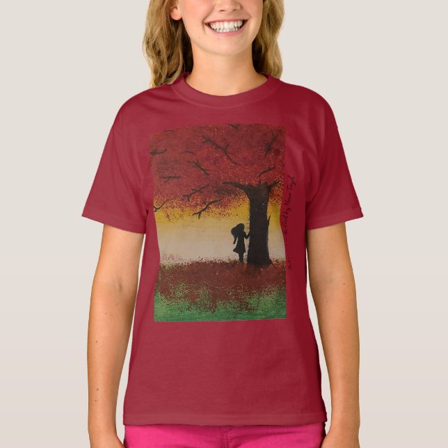 Camiseta Otoño Chica solitario - Artista - Nour Tayel (Anverso)