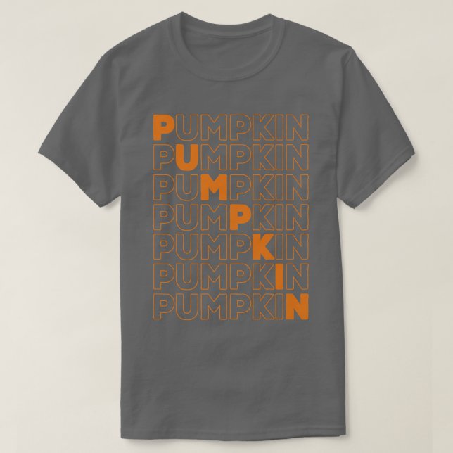Camiseta Otoño de la estación de calabaza retro (Diseño del anverso)