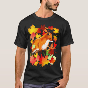 Camiseta Otoño de la hoja de arce Fox deja las estaciones d