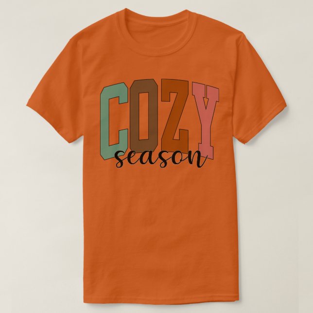 Camiseta otoño de temporada acogedora (Diseño del anverso)