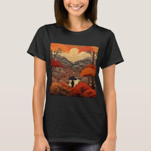 Camiseta Otoño de Ukiyo-e Japón