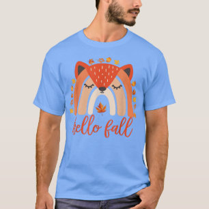 Camiseta Otoño del Boho Arcoiris feliz otoño y todos los en
