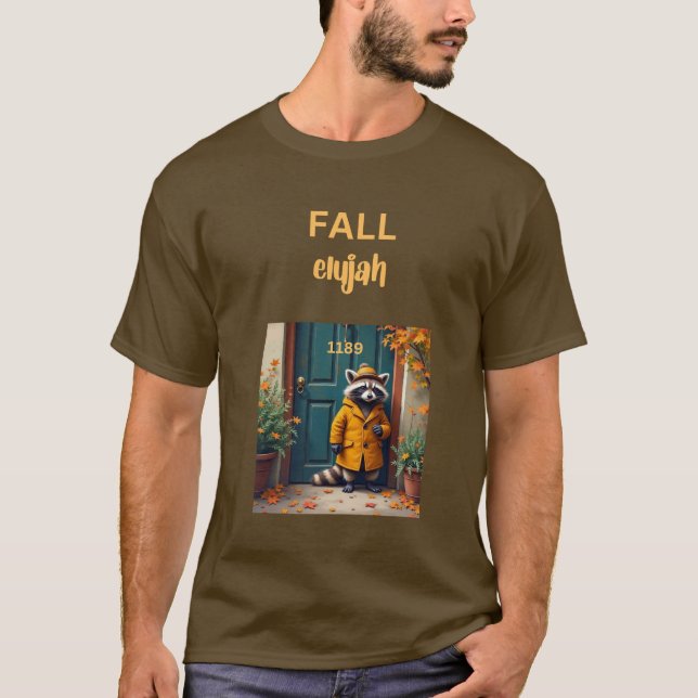 Camiseta Otoño elujah con mapache (Anverso)