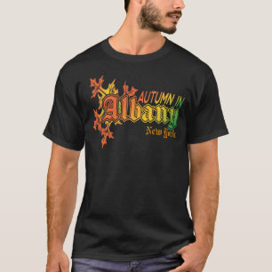 Camiseta Otoño en Albany Nueva York con hojas de otoño