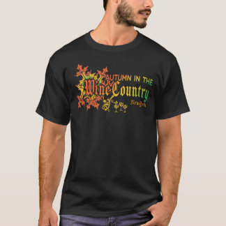 Camiseta Otoño en la región vinícola de Nueva York deja cam