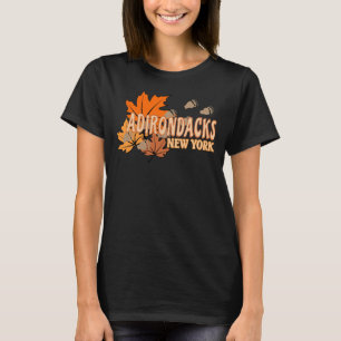 Camiseta Otoño en los Adirondacks con hojas de otoño con os