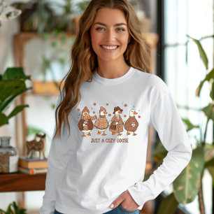 Camiseta Otoño es sólo una gallina acogedora