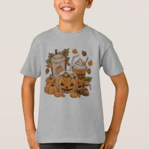Camiseta Otoño Familia Halloween Día de Acción de Gracias L