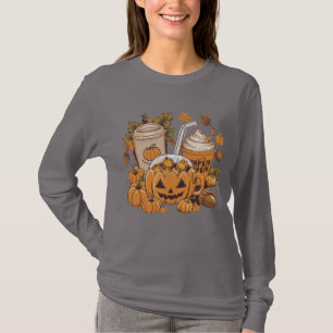 Camiseta Otoño Familia Halloween Día de Acción de Gracias L
