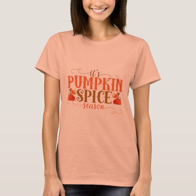 Camiseta Otoño festivo lindo de la estación de la especia (Anverso)
