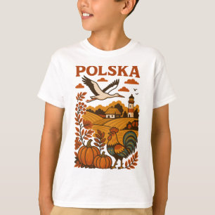 Camiseta Otoño Folkórico Rural de Polonia