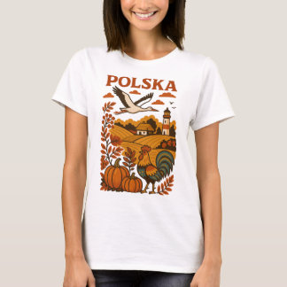 Camiseta Otoño Folkórico Rural de Polonia