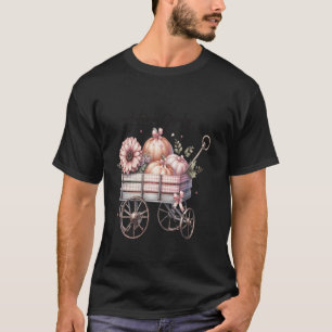 Camiseta Otoño Girly Coquette Calabaza Rosa Bow Vintage Fal