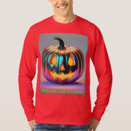 Camiseta Otoño Holográfico Jack O Lantern T-Shirt