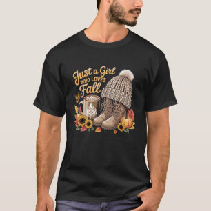 Camiseta Otoño Justo Una Chica Que Ama Otoño Vaquera Boo
