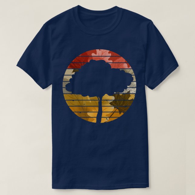 Camiseta Otoño Maple Leaf Wildlife Nature Forest Tree Retr (Diseño del anverso)