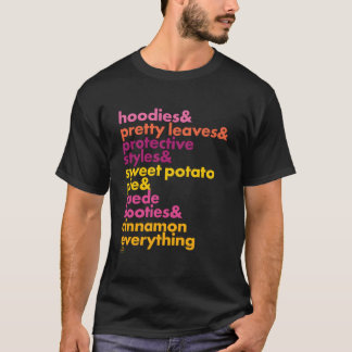 Camiseta Otoño Negro Caída Negra