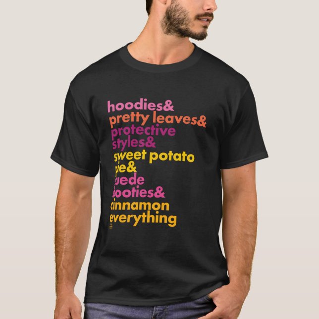 Camiseta Otoño Negro Caída Negra (Anverso)