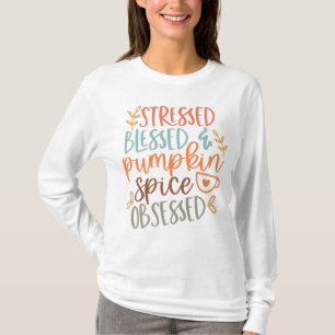 Camiseta Otoño Obsesionado con Especias de Calabaza y Bende