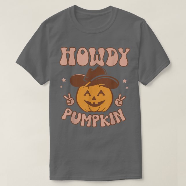 Camiseta Otoño occidental del otoño de la vieja calabaza de (Diseño del anverso)
