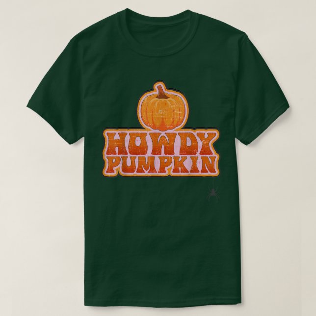 Camiseta Otoño occidental retro Otoño Halloween Calabaza Ho (Diseño del anverso)