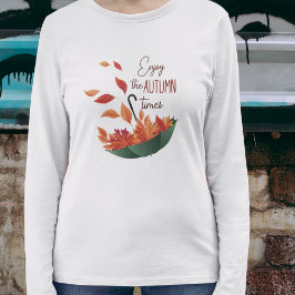 Camiseta Otoño/ otoño en el paraguas