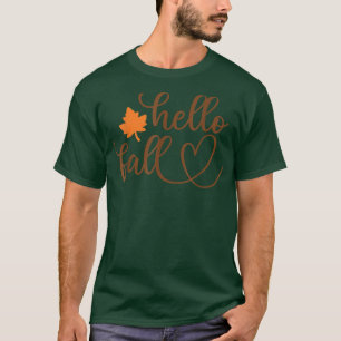 Camiseta otoño otoño otoño en la temporada de hojas y calab