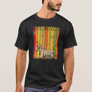 Camiseta Otoño Retro Cute Escocesa Terrier Perro Thanksgivi