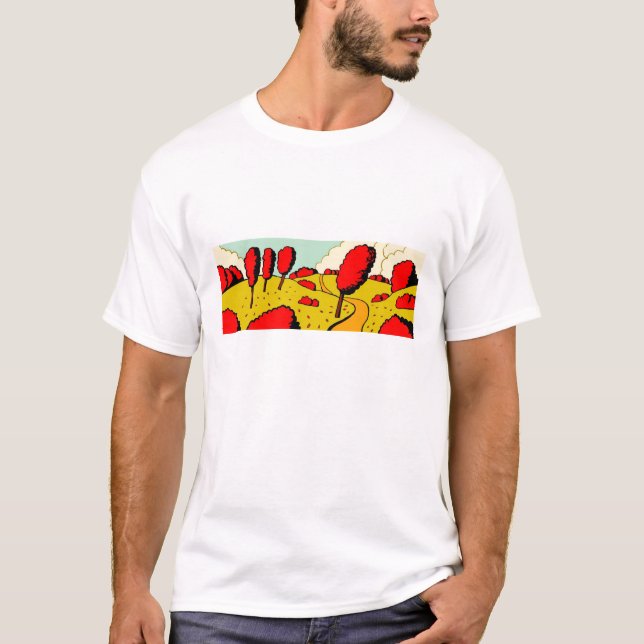 Camiseta Otoño rojo - Personalizado (Anverso)