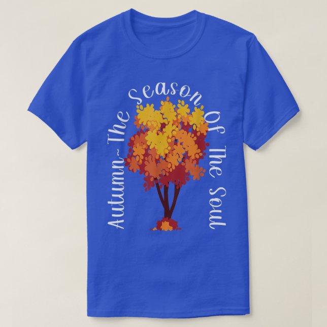 Camiseta Otoño Sale De La Temporada De La Hoja Del Árbol De (Diseño del anverso)