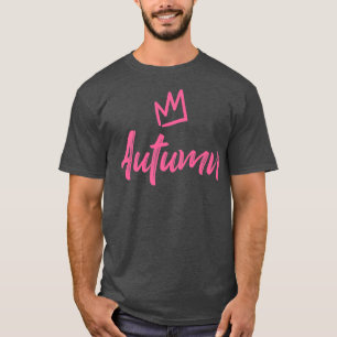 Camiseta Otoño se llama a la Corona QueenPink y nombre para